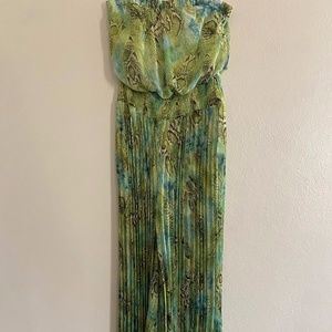 GRACIA Pleated Jumpsuit Animal Print XS